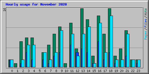 Hourly usage for November 2020