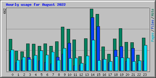 Hourly usage for August 2022