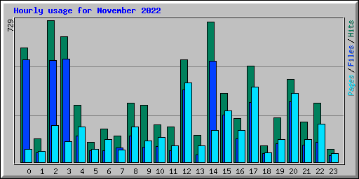 Hourly usage for November 2022