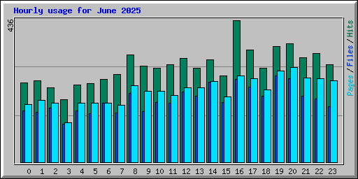 Hourly usage for June 2025