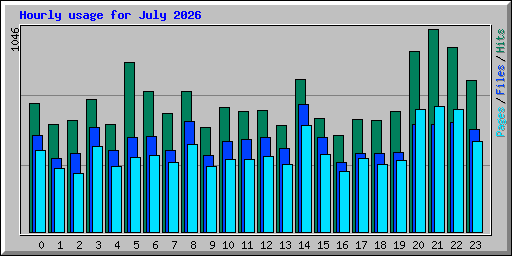 Hourly usage for July 2026